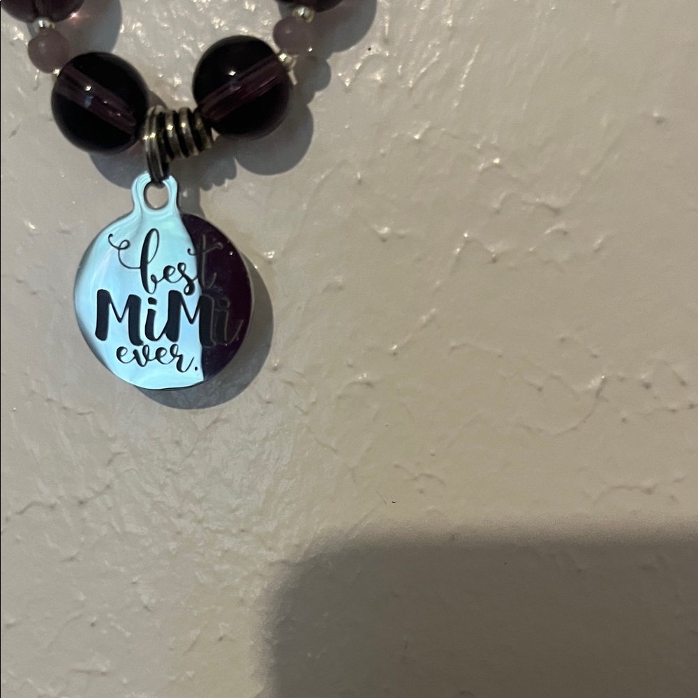 Glass bead message bracelet very cute with the description best Mimi ever
